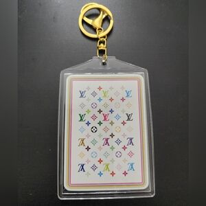 Louis Vuitton x Takashi Murakami "Blanc" S/S2003 Playing Card With Gold Keychain